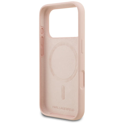 Cover til Apple iPhone 17 Pro Max, Karl Lagerfeld, Sketch and Logo Karl, Pink