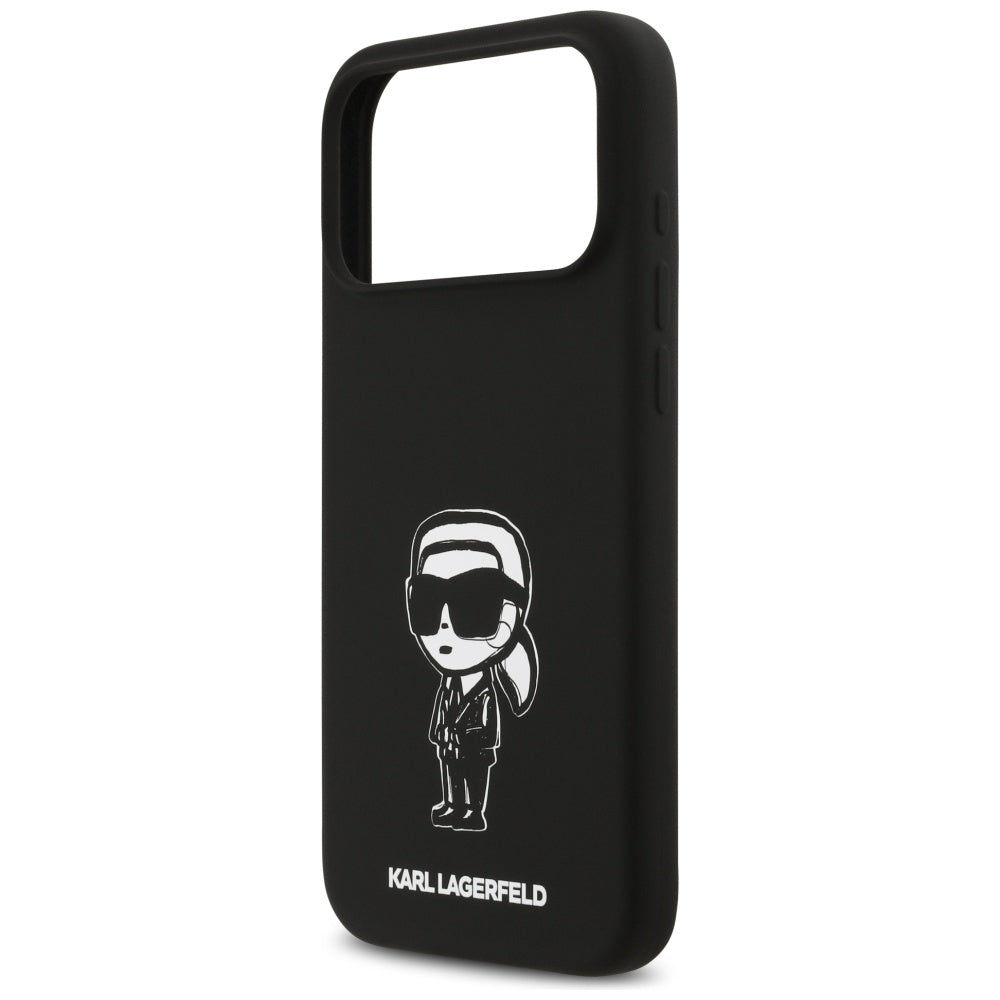 Etui til Apple iPhone 17 Pro Max, Karl Lagerfeld, Sketch and Logo Karl, Sort