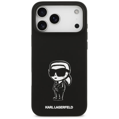 Etui til Apple iPhone 17 Pro Max, Karl Lagerfeld, Sketch and Logo Karl, Sort
