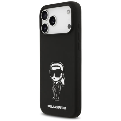 Etui til Apple iPhone 17 Pro Max, Karl Lagerfeld, Sketch and Logo Karl, Sort