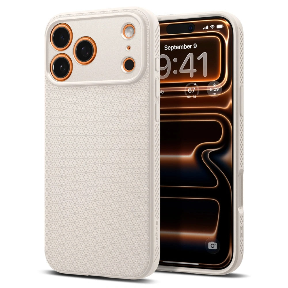 Etui til Apple iPhone 17 Pro Max, Spigen, Liquid Air, Beige
