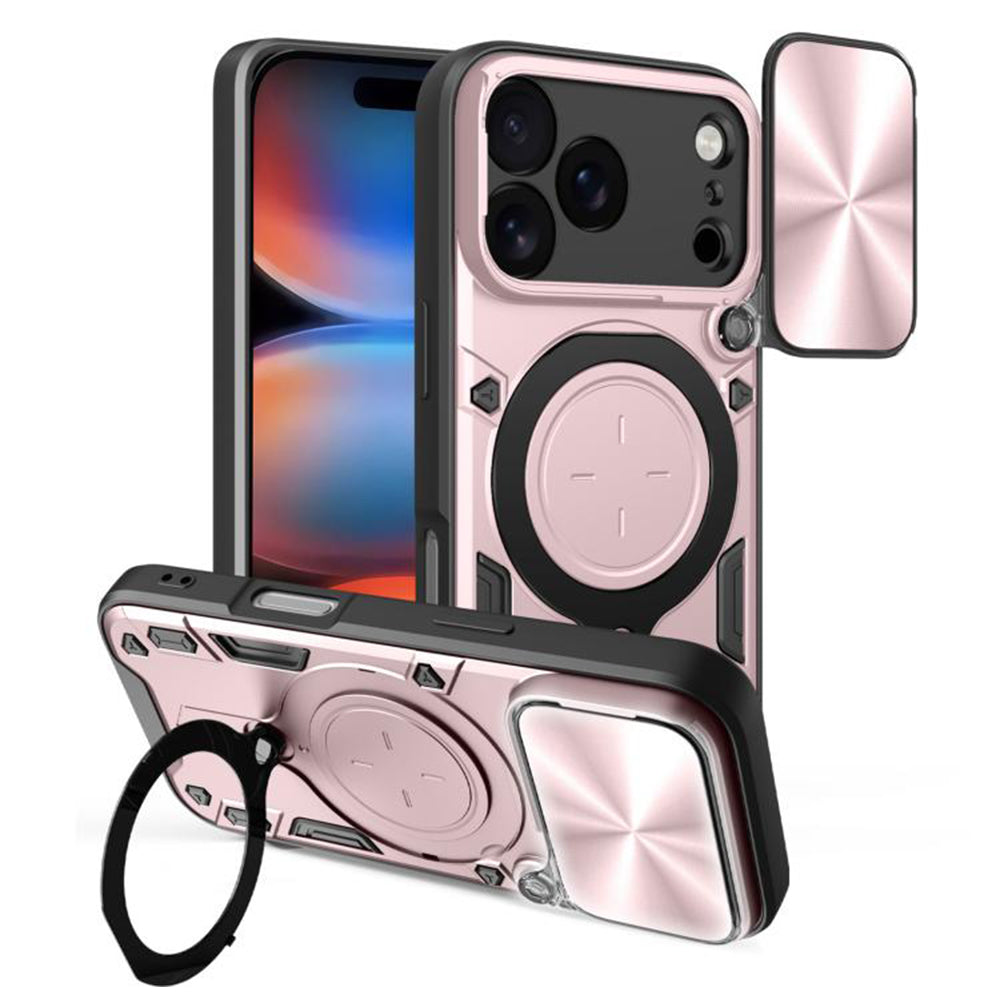 Etui til Apple iPhone 17 Pro Max, Techsuit, CamGuard Pro, Gylden Rosa