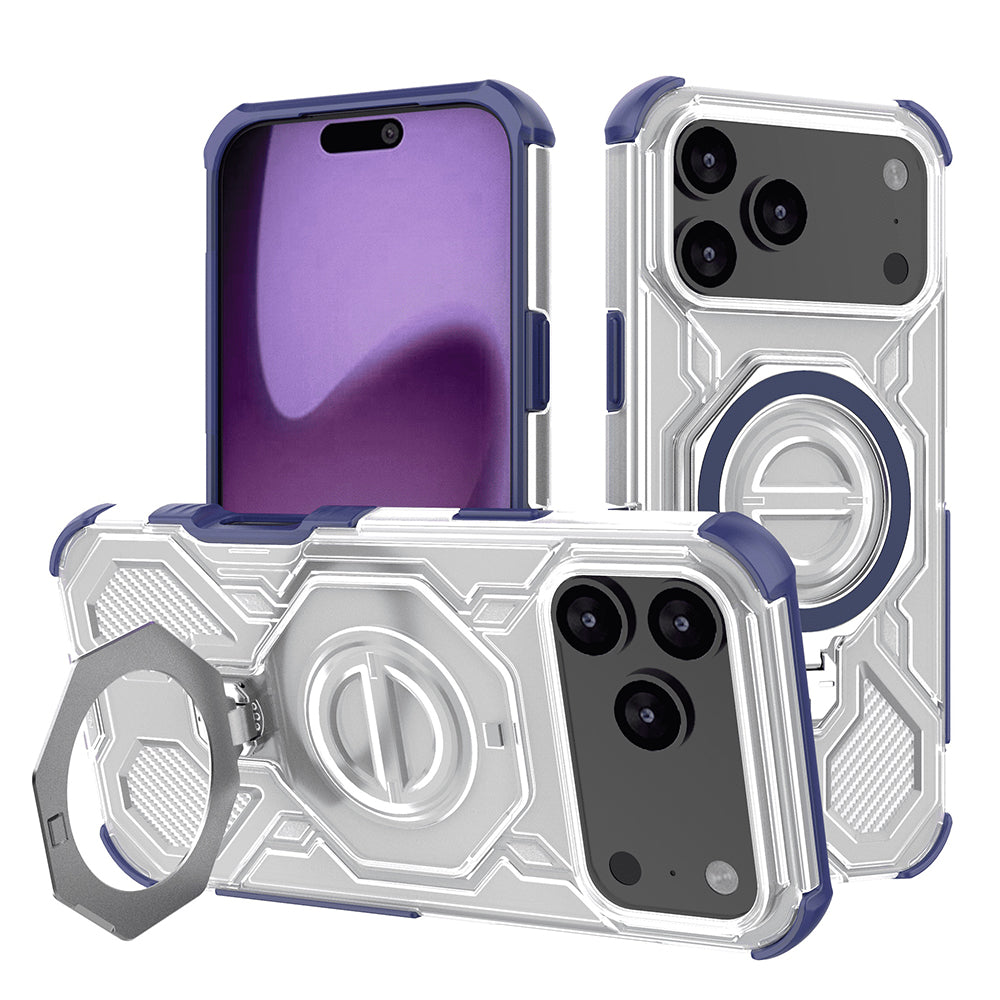 Etui til Apple iPhone 17 Pro Max, Techsuit, Carbon Shield Pro, Blå