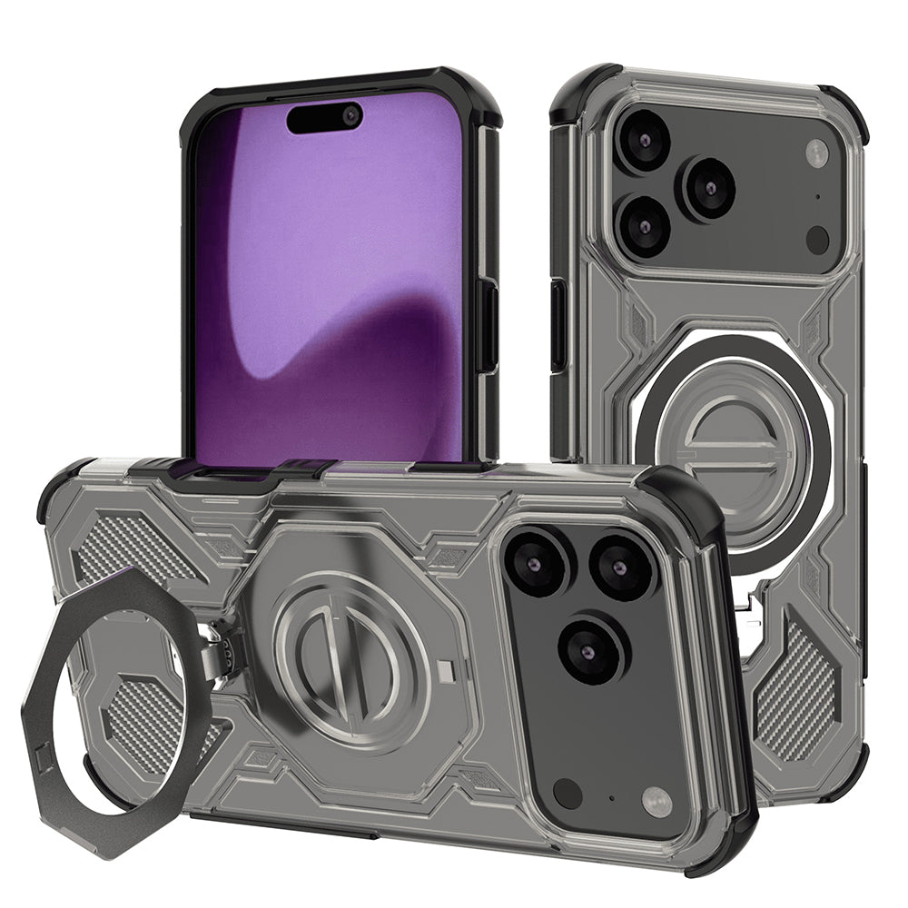 Etui til Apple iPhone 17 Pro Max, Techsuit, Carbon Shield Pro, Lys Sort