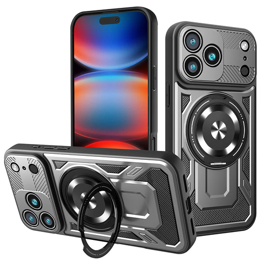 Etui til Apple iPhone 17 Pro Max, Techsuit, RuggedCam, Grå