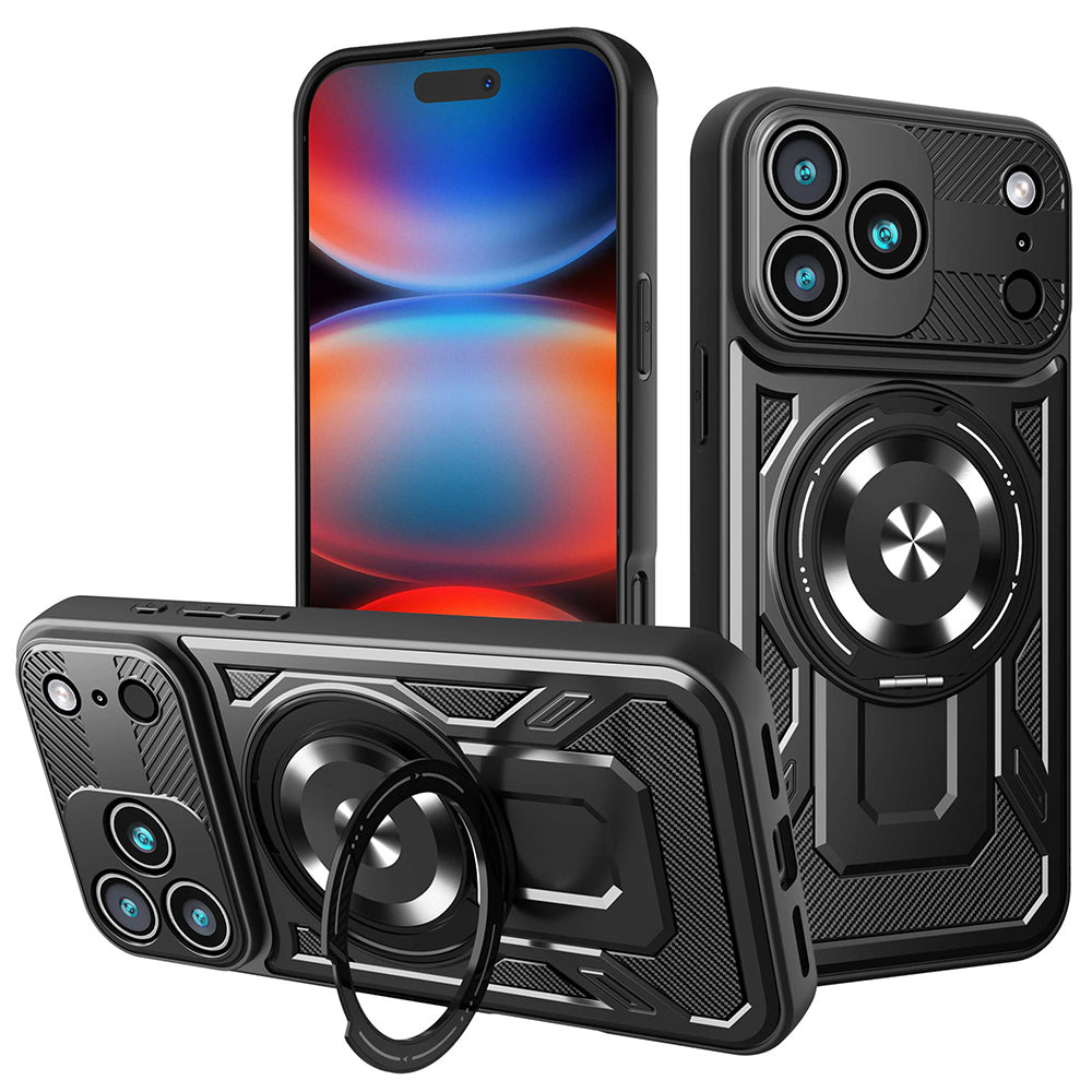 Etui til Apple iPhone 17 Pro Max, Techsuit, RuggedCam, Sort