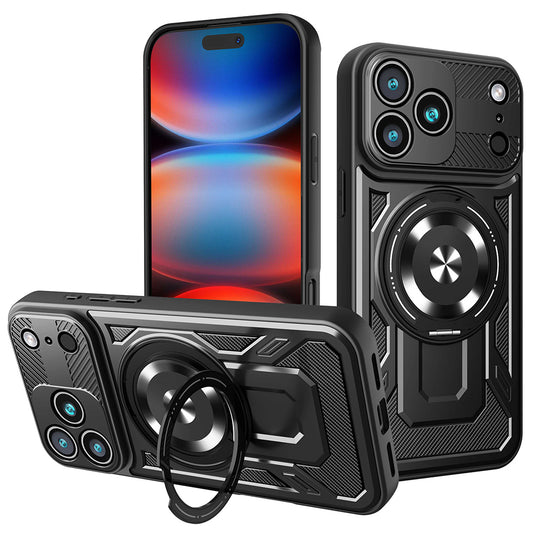 Etui til Apple iPhone 17 Pro Max, Techsuit, RuggedCam, Sort