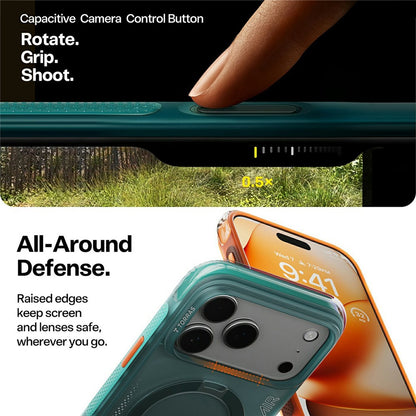 Cover til Apple iPhone 17 Pro Max, Torras, Ostand Spin Air, Grøn