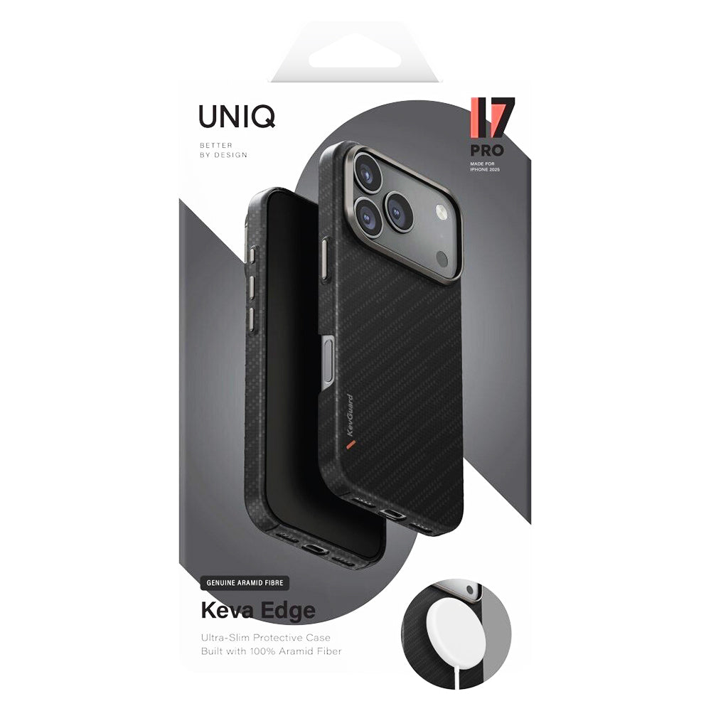 MagSafe cover til Apple iPhone 17 Pro Max, UNIQ, Keva MagClick, Sort