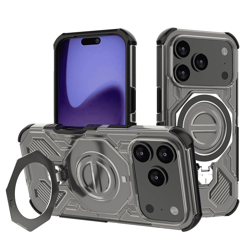 Etui til Apple iPhone 17 Pro, Techsuit, Carbon Shield Pro, Lys Sort