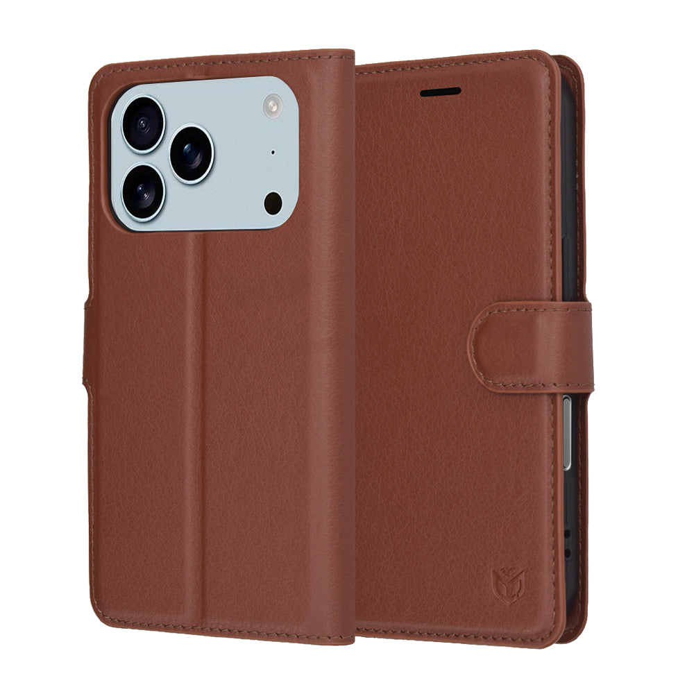 Etui til Apple iPhone 17 Pro, Techsuit, Leather Folio, Brun