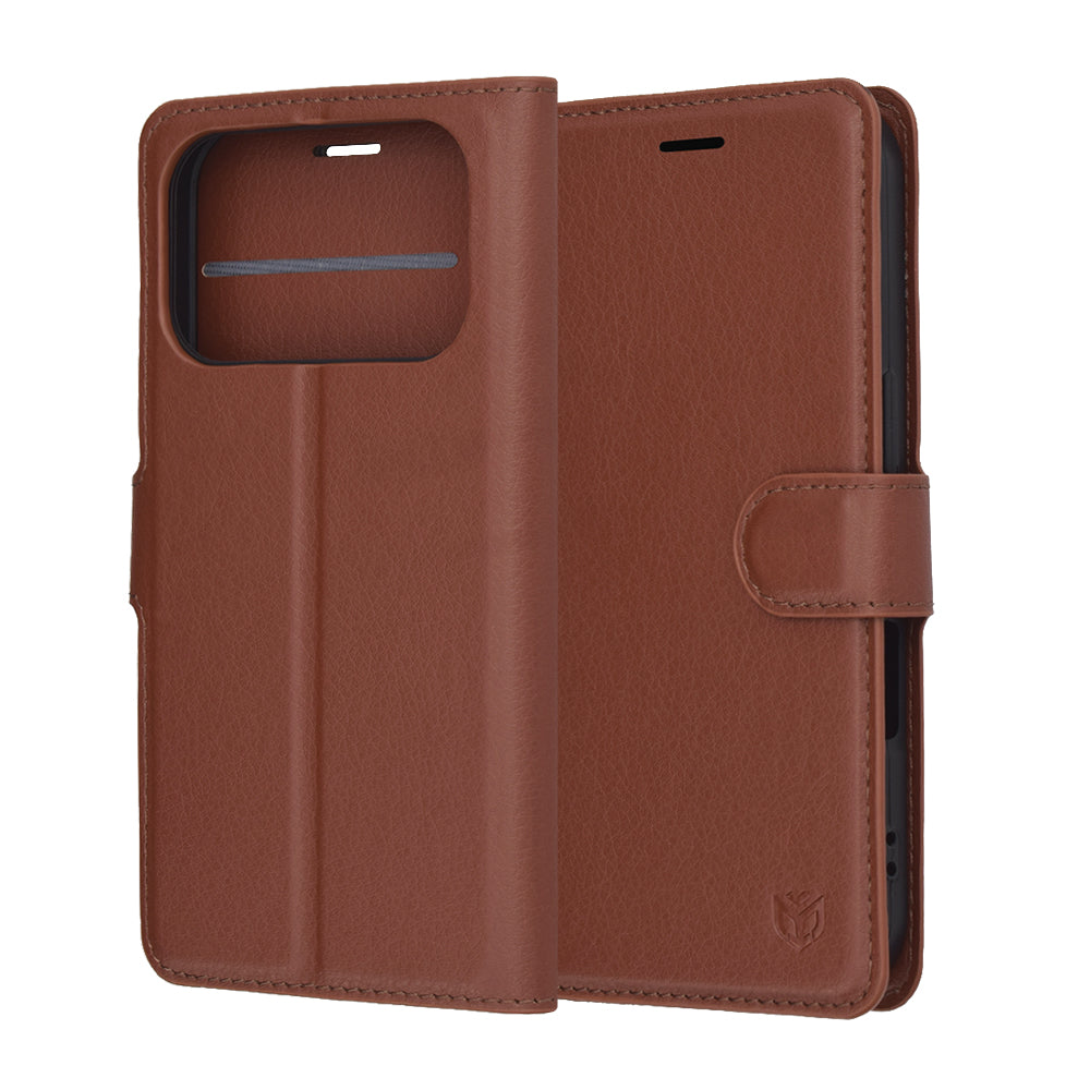 Etui til Apple iPhone 17 Pro, Techsuit, Leather Folio, Brun