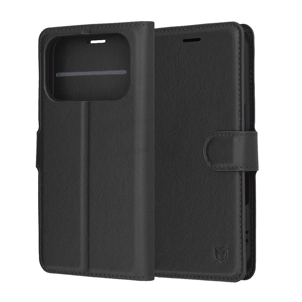 Etui til Apple iPhone 17 Pro, Techsuit, Leather Folio, Sort