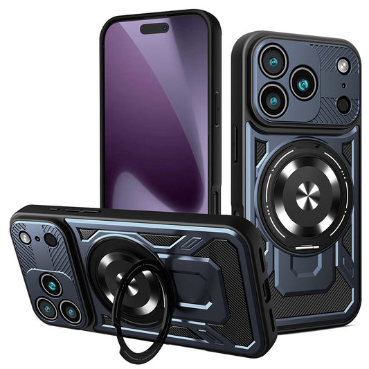 Etui til Apple iPhone 17 Pro, Techsuit, RuggedCam, Blå