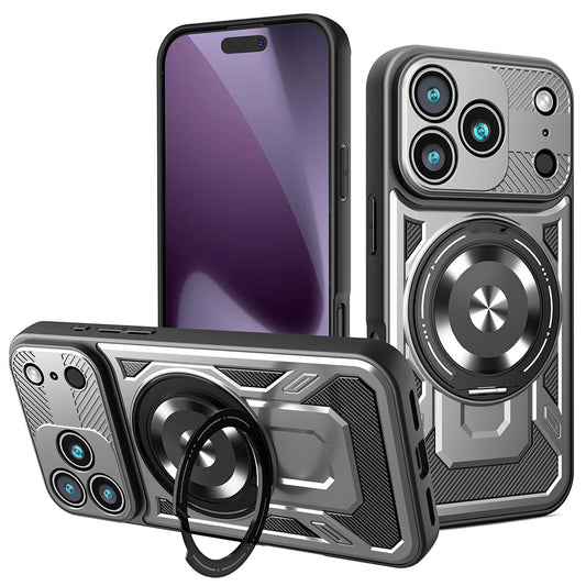 Etui til Apple iPhone 17 Pro, Techsuit, RuggedCam, Grå