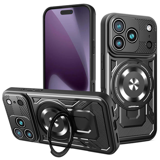 Etui til Apple iPhone 17 Pro, Techsuit, RuggedCam, Sort