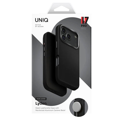 Etui til Apple iPhone 17 Pro, UNIQ, Lyden Leatherette, Sort