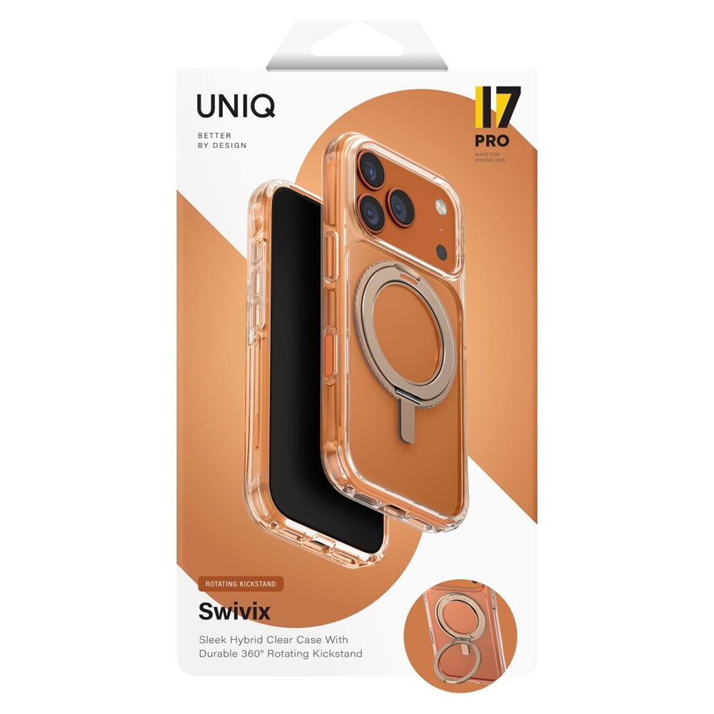 Etui til Apple iPhone 17 Pro, UNIQ, Swivix, Gylden