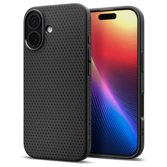 Cover til Apple iPhone 17, Spigen, Liquid Air, Mat Sort