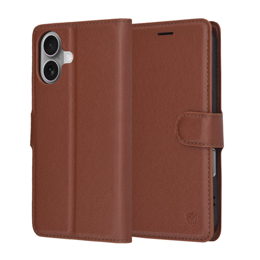 Etui til Apple iPhone 17, Techsuit, Leather Folio, Brun