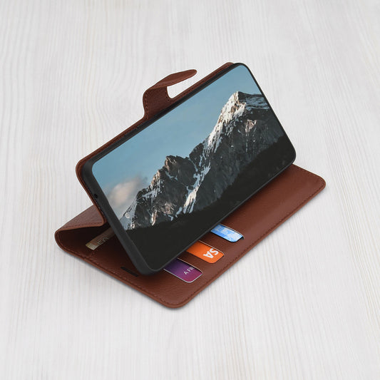 Etui til Apple iPhone 17, Techsuit, Leather Folio, Brun