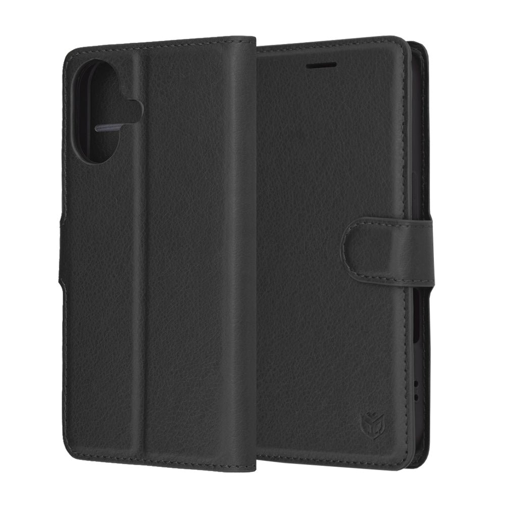 Etui til Apple iPhone 17, Techsuit, Leather Folio, Sort