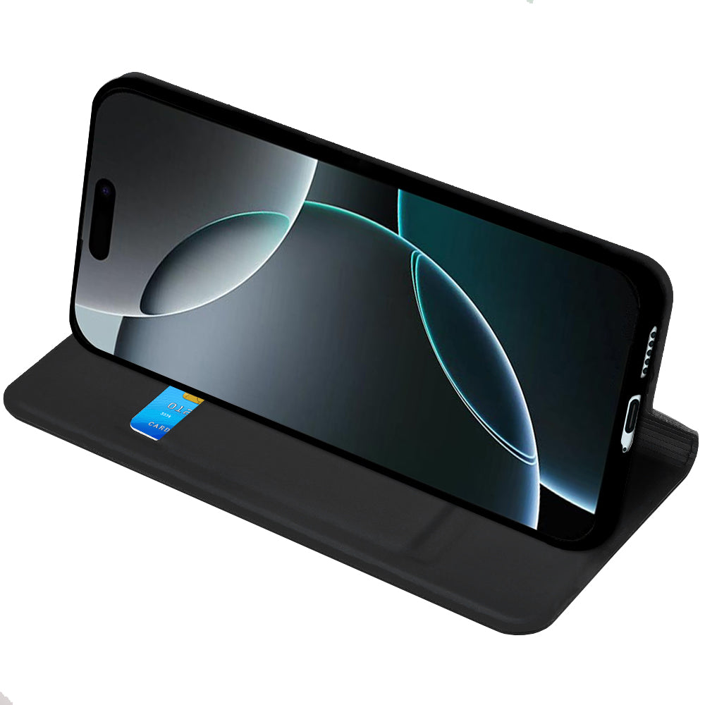 Etui til Apple iPhone 17, Techsuit, Magskin Book, Sort