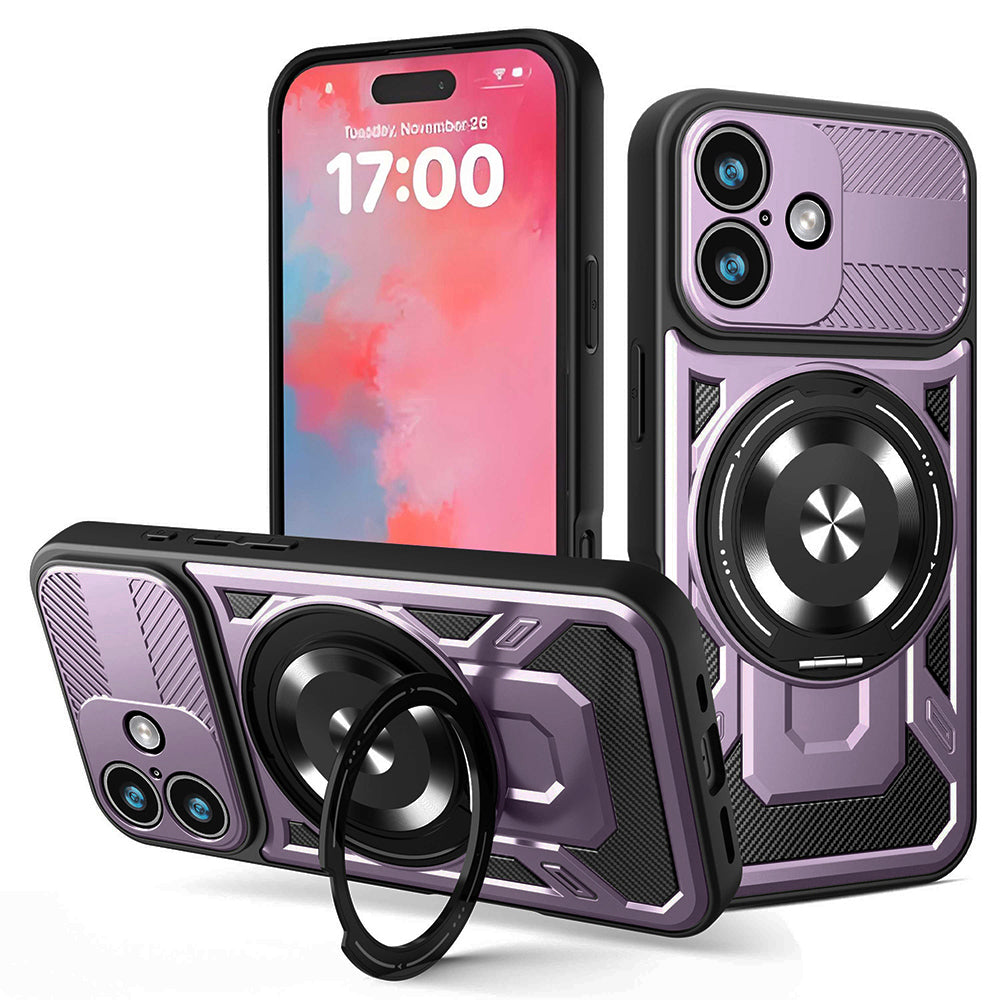 Etui til Apple iPhone 17, Techsuit, RuggedCam, Lilla