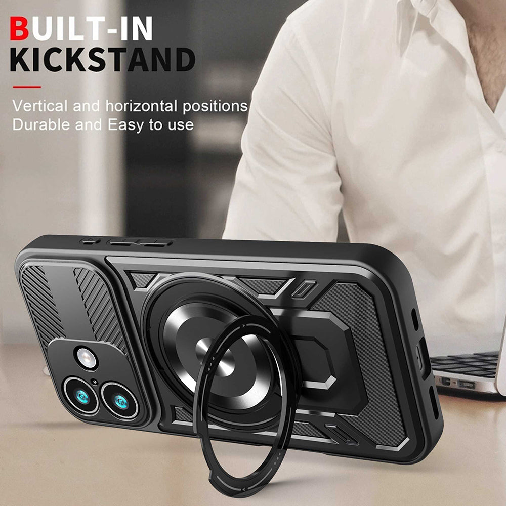 Etui til Apple iPhone 17, Techsuit, RuggedCam, Sort