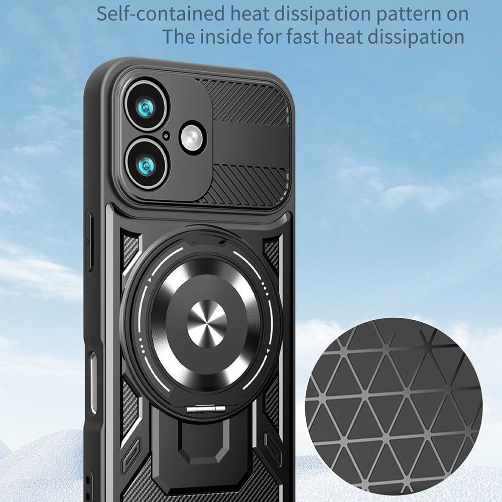 Etui til Apple iPhone 17, Techsuit, RuggedCam, Sort