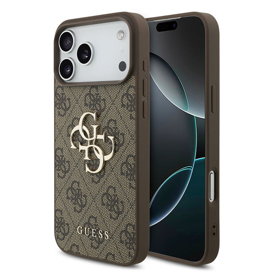 Cover til Apple iPhone 18 Pro / 17 Pro, Guess, 4G Big Logo, Brun