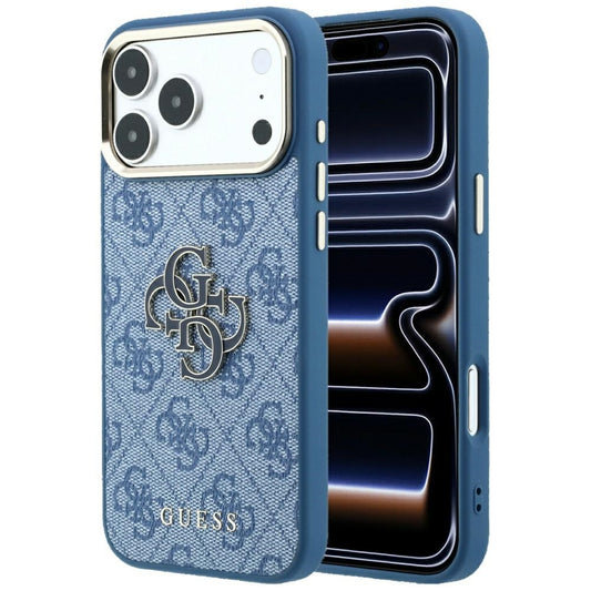 Cover til Apple iPhone 18 Pro / 17 Pro, Guess, 4G Big Resin Logo, Blå