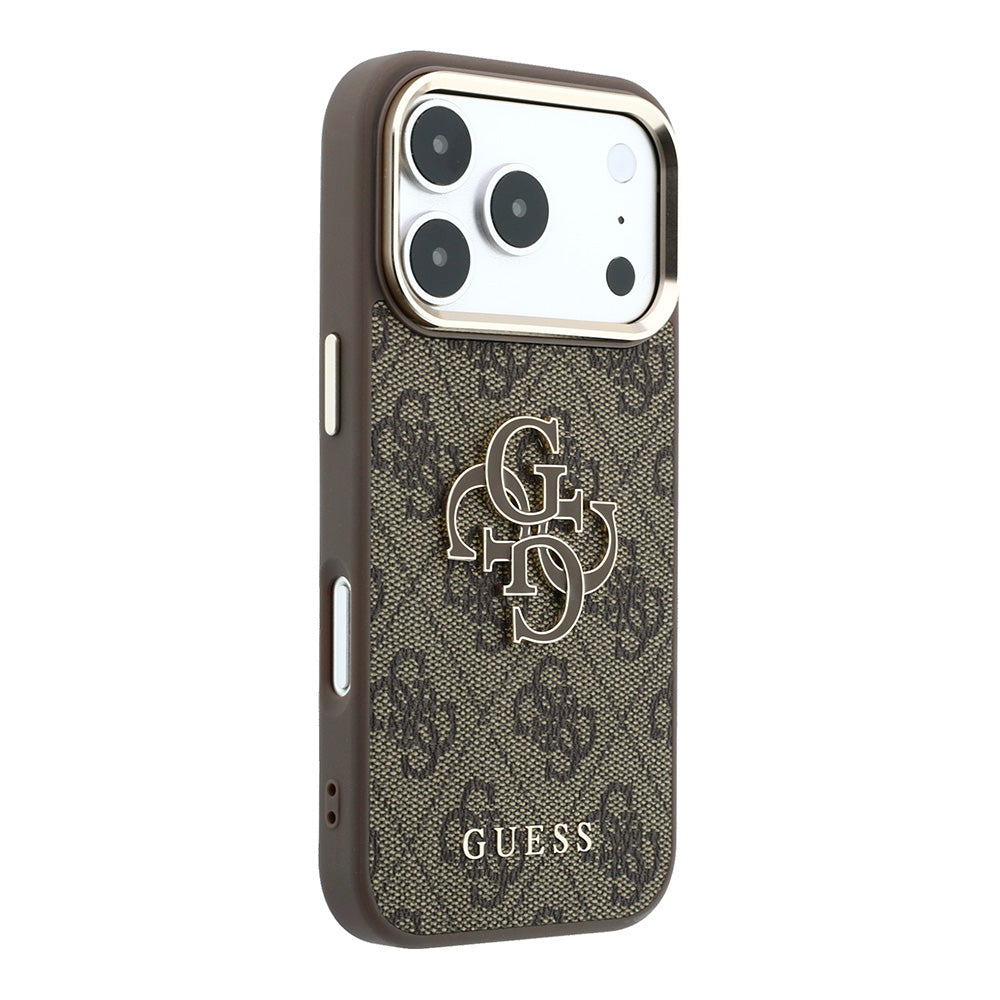 Cover til Apple iPhone 18 Pro / 17 Pro, Guess, 4G Big Resin Logo, Brun