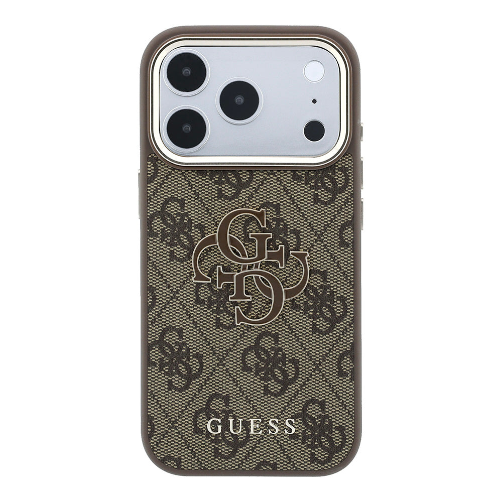 Cover til Apple iPhone 18 Pro / 17 Pro, Guess, 4G Big Resin Logo, Brun