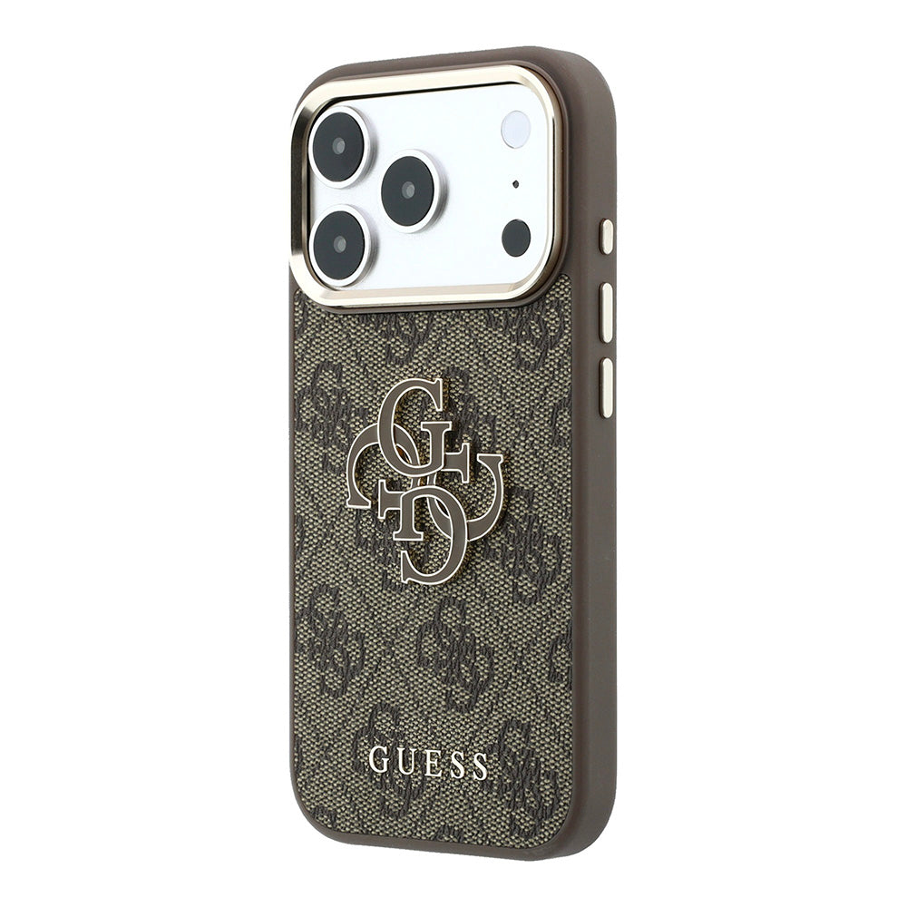 Cover til Apple iPhone 18 Pro / 17 Pro, Guess, 4G Big Resin Logo, Brun