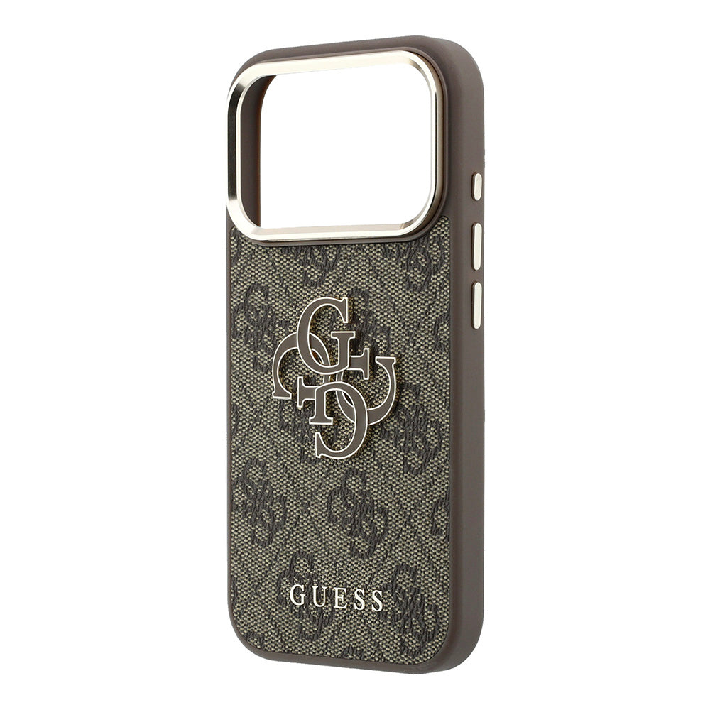 Cover til Apple iPhone 18 Pro / 17 Pro, Guess, 4G Big Resin Logo, Brun
