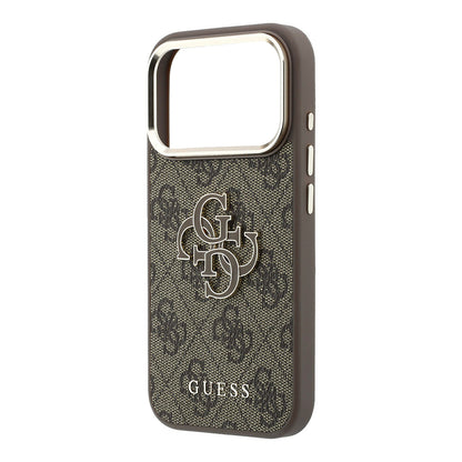 Cover til Apple iPhone 18 Pro / 17 Pro, Guess, 4G Big Resin Logo, Brun