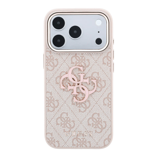 Cover til Apple iPhone 18 Pro / 17 Pro, Guess, 4G Big Resin Logo, Pink