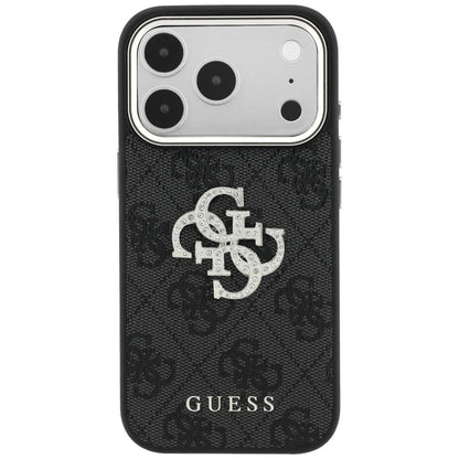 Cover til Apple iPhone 18 Pro / 17 Pro, Guess, 4G Big Strass Logo, Sort