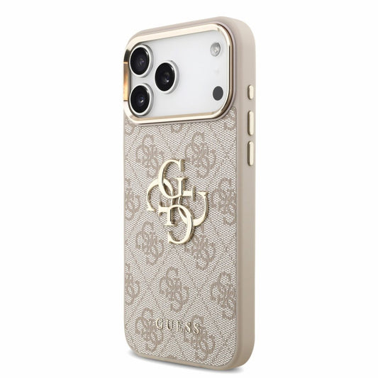 Etui til Apple iPhone 18 Pro / 17 Pro, Guess, 4G Classic Logo with Strap, rosaguld