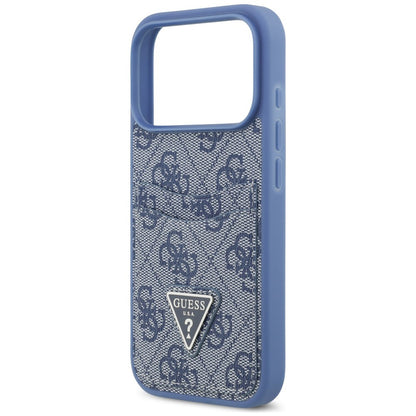 Cover til Apple iPhone 18 Pro / 17 Pro, Guess, 4G Double Card Triangle, blå
