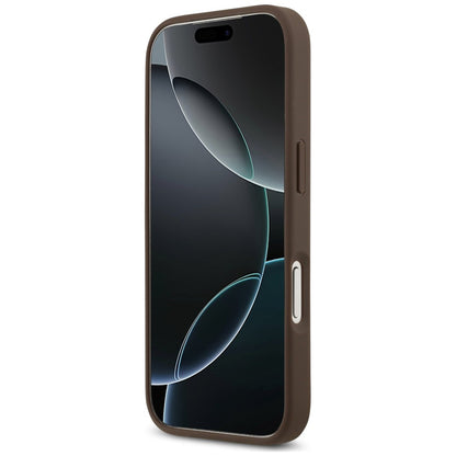Etui til Apple iPhone 18 Pro / 17 Pro, Guess, 4G Double Card Triangle, brun