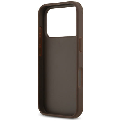 Etui til Apple iPhone 18 Pro / 17 Pro, Guess, 4G Double Card Triangle, brun