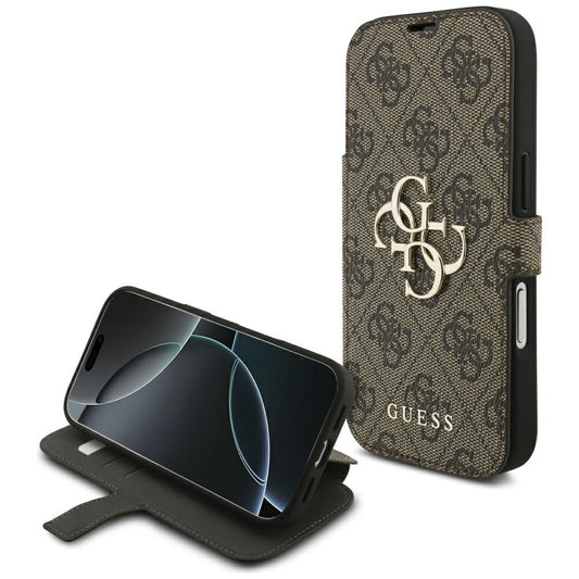 Cover til Apple iPhone 18 Pro / 17 Pro, Guess, 4G Metal Logo, Brun