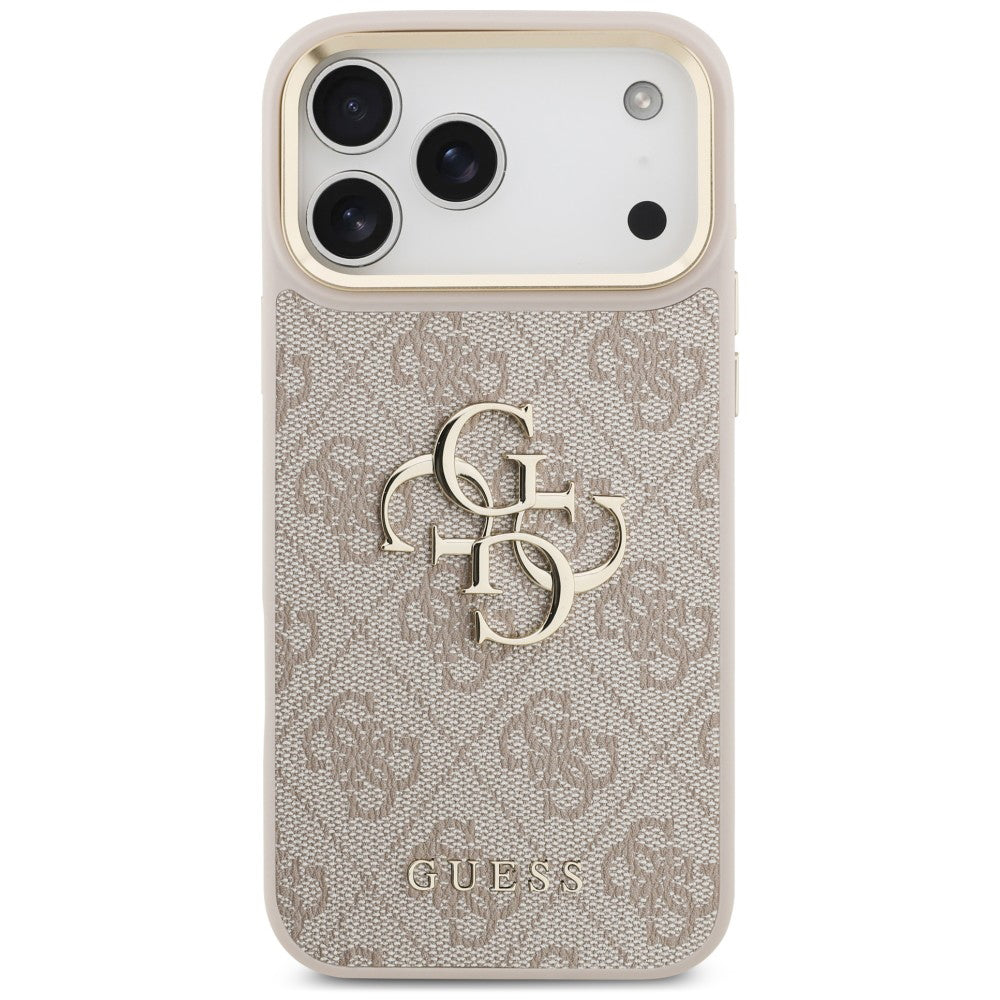 Etui til Apple iPhone 18 Pro / 17 Pro, Guess, Big 4G Classic Logo & Big Strap Metal Buttons, pink