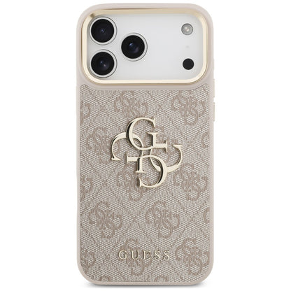 Etui til Apple iPhone 18 Pro / 17 Pro, Guess, Big 4G Classic Logo & Big Strap Metal Buttons, pink