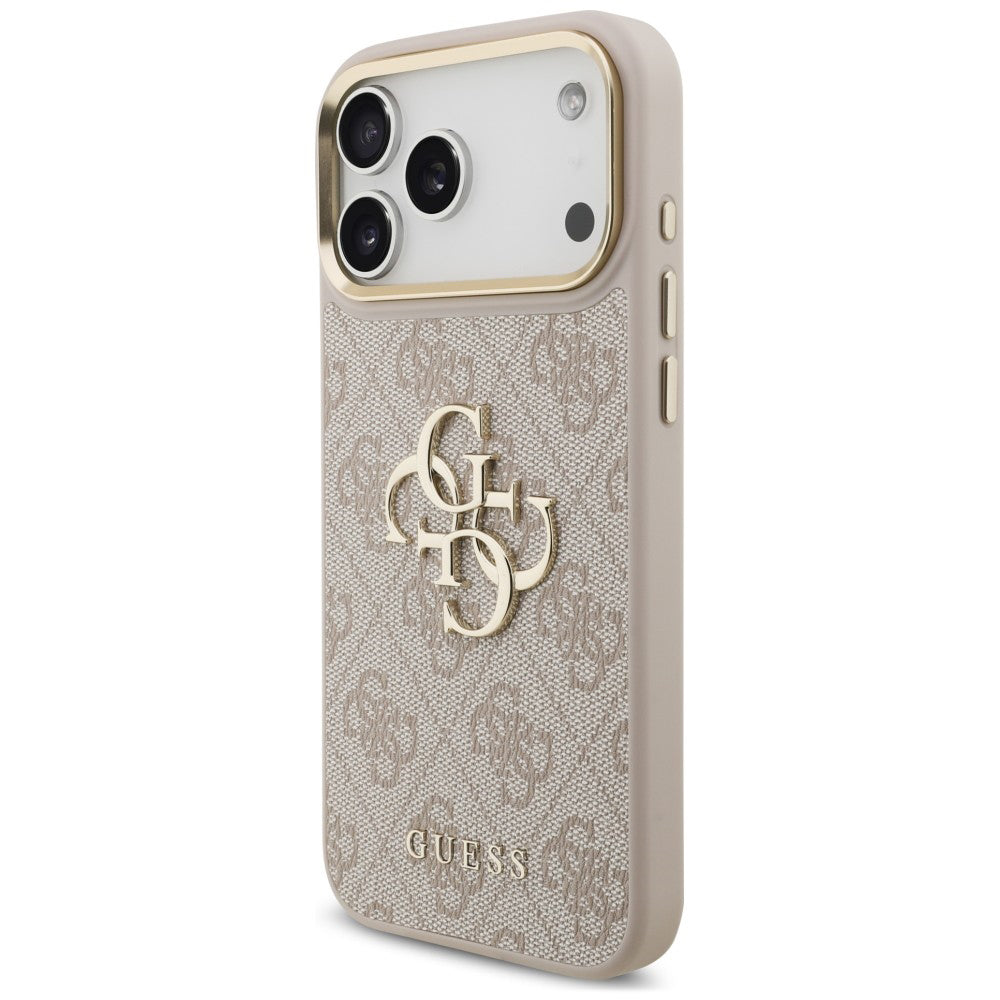 Etui til Apple iPhone 18 Pro / 17 Pro, Guess, Big 4G Classic Logo & Big Strap Metal Buttons, pink