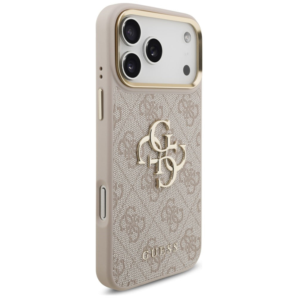 Etui til Apple iPhone 18 Pro / 17 Pro, Guess, Big 4G Classic Logo & Big Strap Metal Buttons, pink