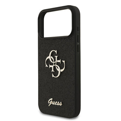 Cover til Apple iPhone 18 Pro / 17 Pro, Guess, Fixed Glitter Big 4G, Sort