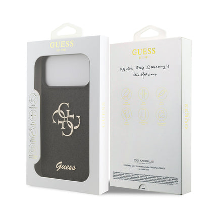 Cover til Apple iPhone 18 Pro / 17 Pro, Guess, Fixed Glitter Big 4G, Sort